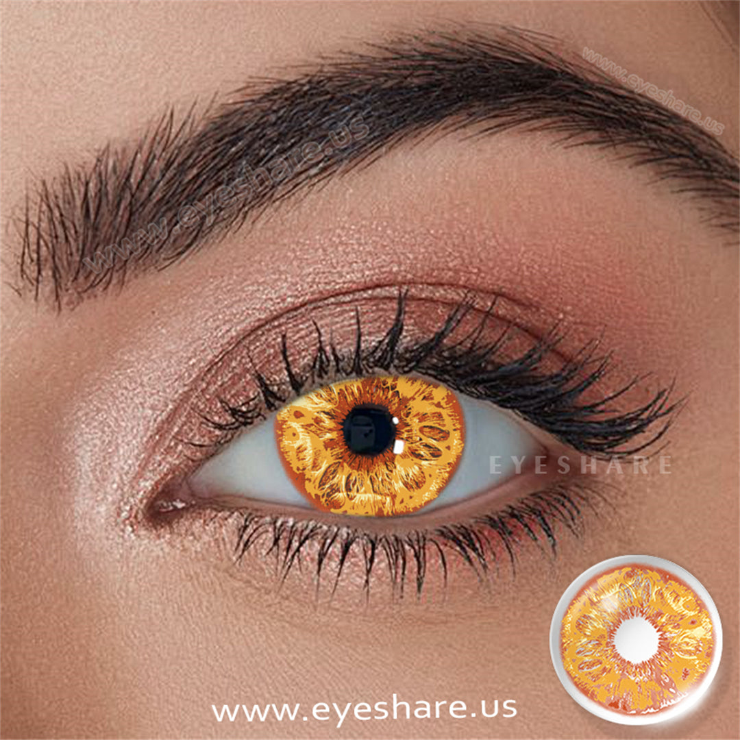 EYESHARE Cosplay Color Contact LensesHD38 Yellow Halloween Contact