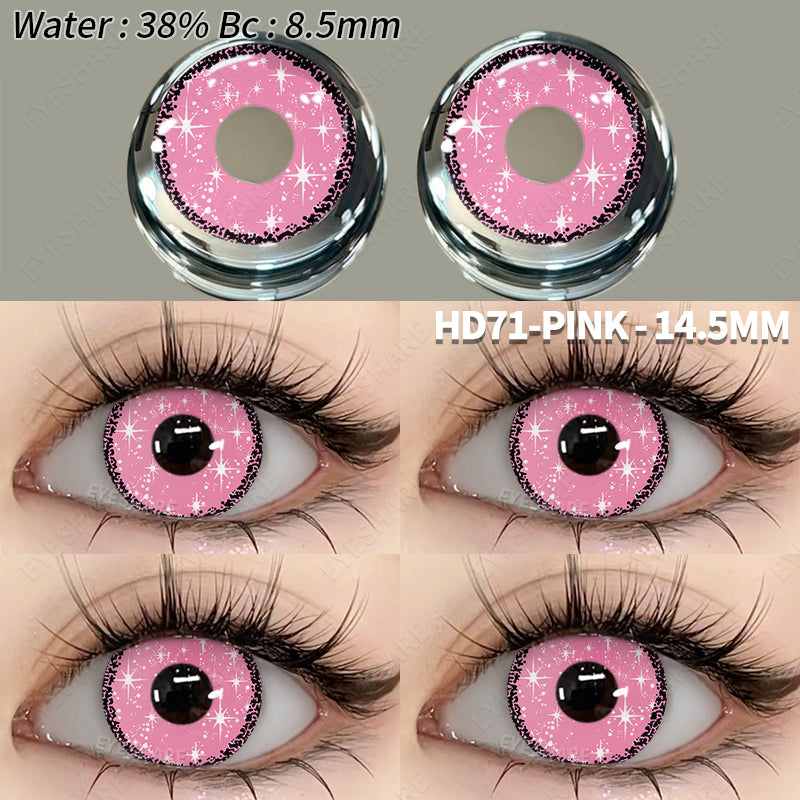 EYESHARE Cosplay Color Contact Lenses HD71 Pink Contact Lenses