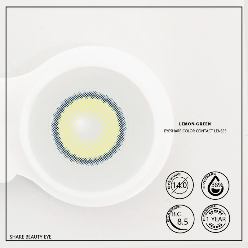 Lemon Green 14.0mm 1 Pair | 1 Year