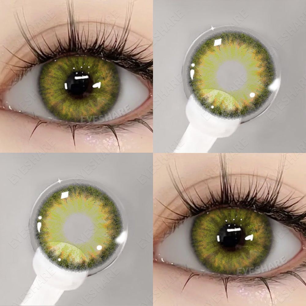 EYESHARE Color Contact Lenses Miki Green 14.0mm 1 Pair | 1 Year