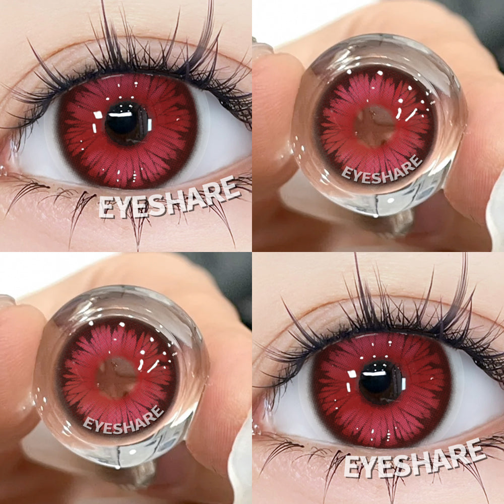 EYESHARE Anime Color Contact Lenses Montreux Red Halloween Cosplay