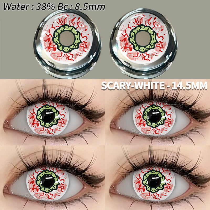 EYESHARE Cosplay Color Contact Lenses SCARY WHITE Halloween Lenses