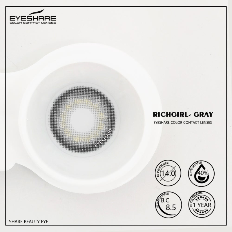 Richgirl Gray 14,0 mm 1 par | 1 año