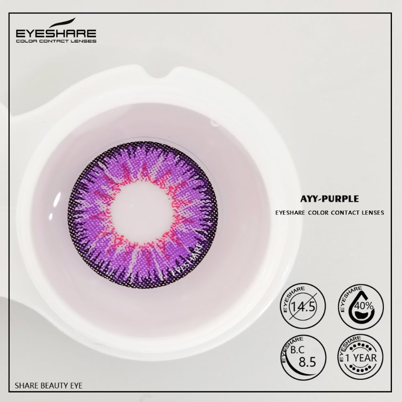 Cosplay AYY Purple 14.5mm 1 Pair | 1 Year