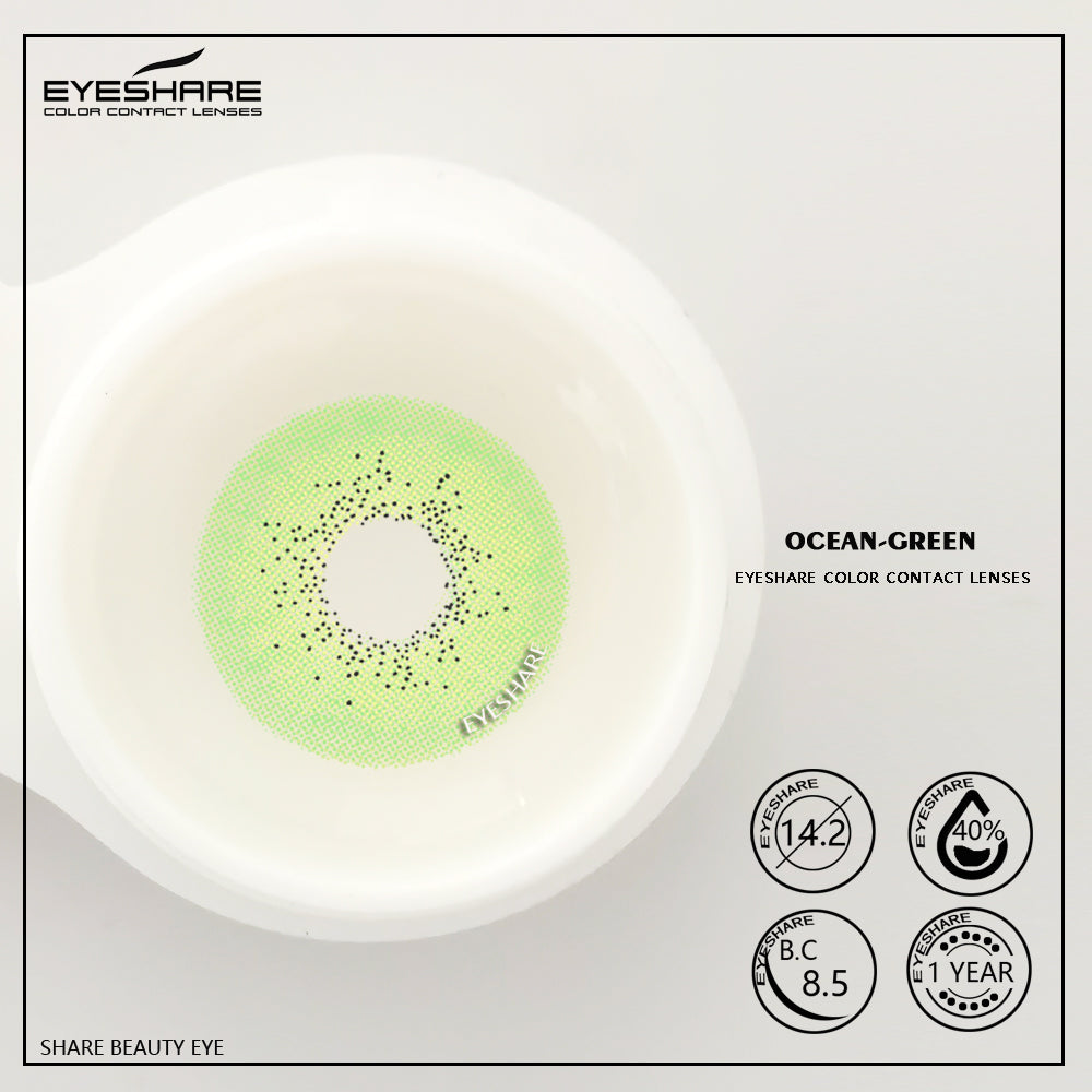 Verde océano, 14,2 mm, 1 par | 1 año