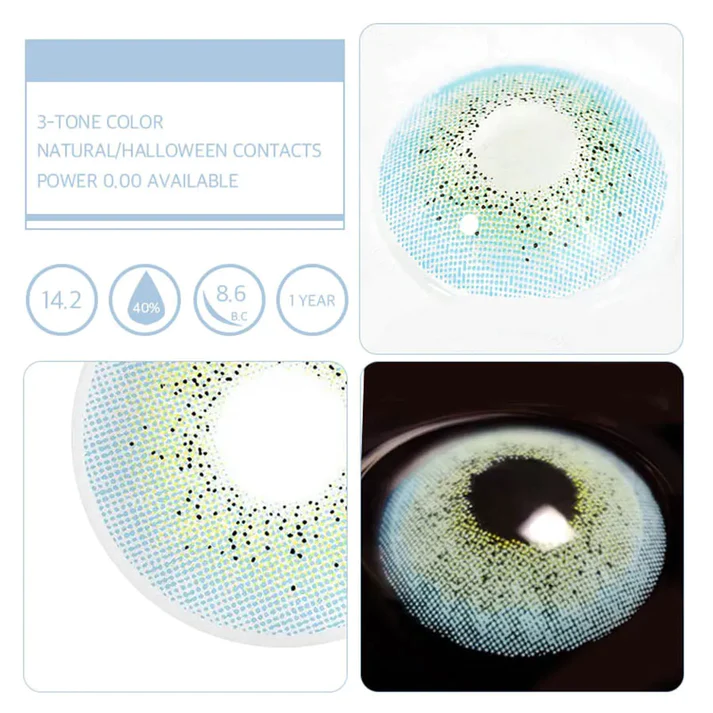 Ocean Blue 14.2mm 1 Pair | 1 Year