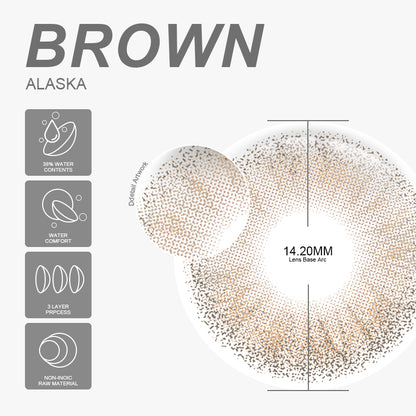 Alaska Brown 14.2mm 1 Pair | 6 Months