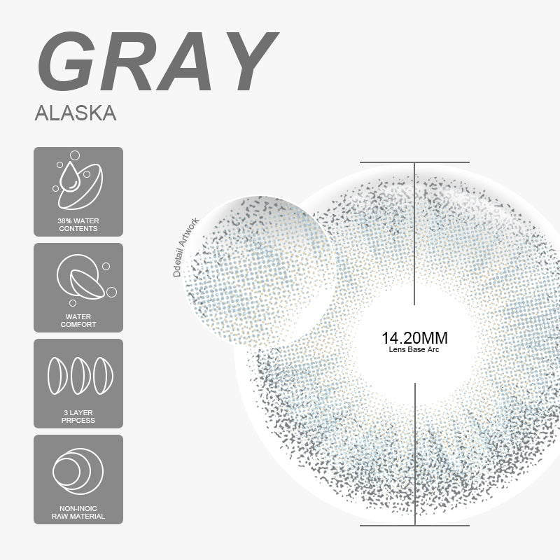 Alaska Gray 14.2mm 1 Pair | 6 Months