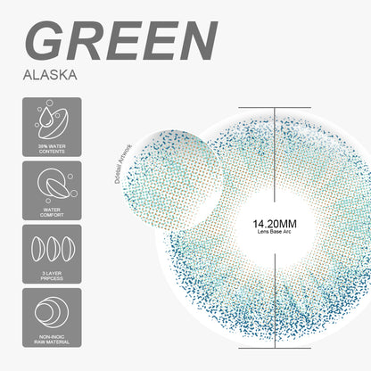 Alaska Green 14.2mm 1 Pair | 6 Months