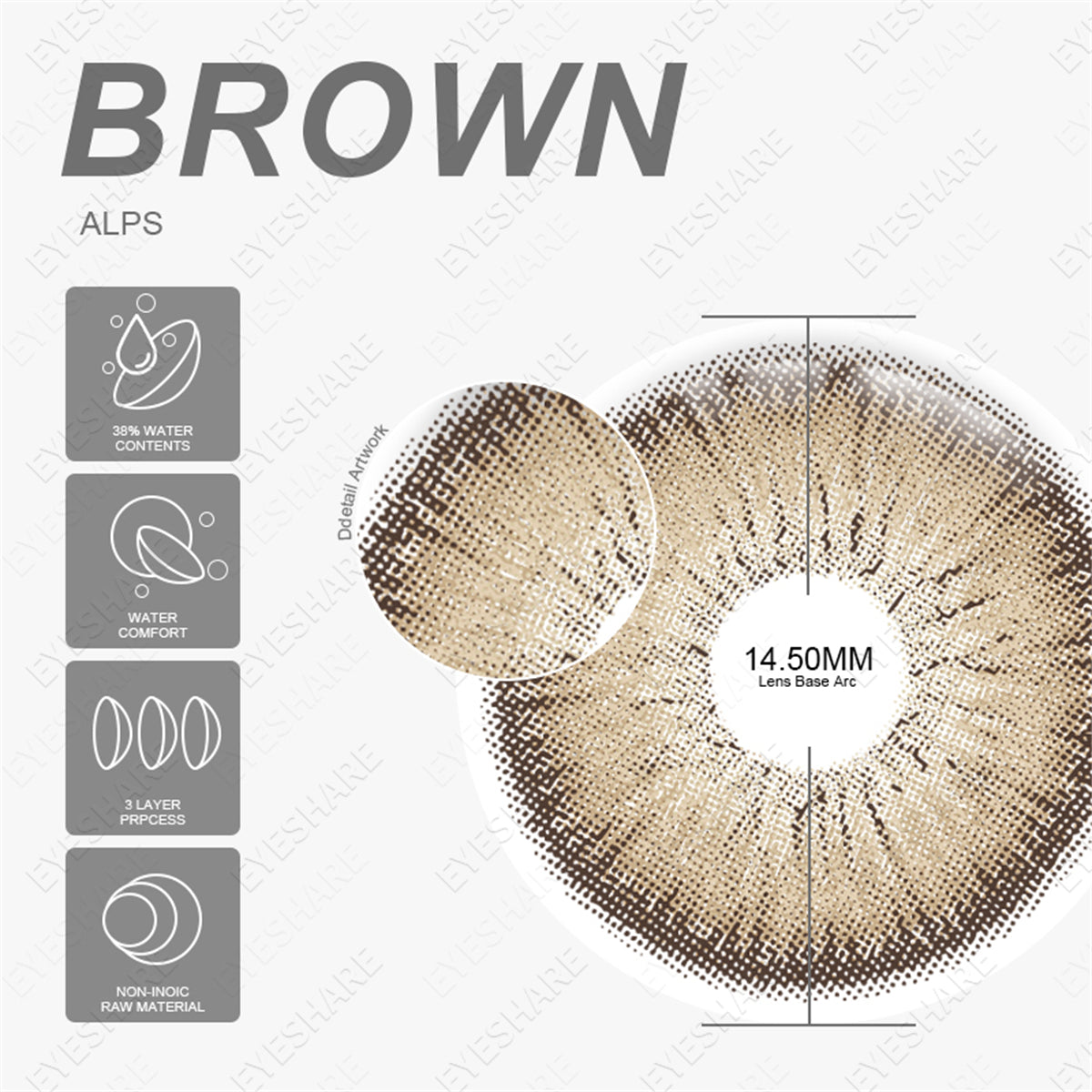 Alps Brown 14,5 mm 1 par | 1 año