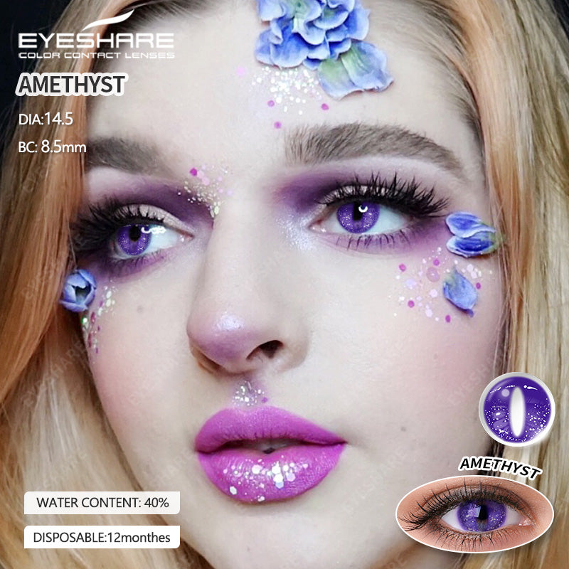 Cosplay Amethyst 14.5mm 1 Pair | 1 Year