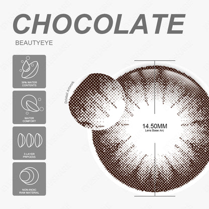 Beautyeye Chocolate 14,5 mm 1 par | 1 año