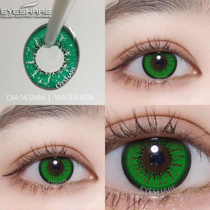 Cosplay BELLA Green 14.5mm 1 Pair | 1 Year