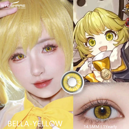 Cosplay Bella Yellow 14,5 mm, 1 par | 1 año