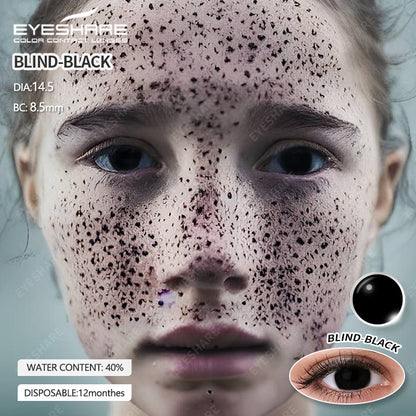 Cosplay BLIND Black 14.5mm 1 Pair | 1 Year