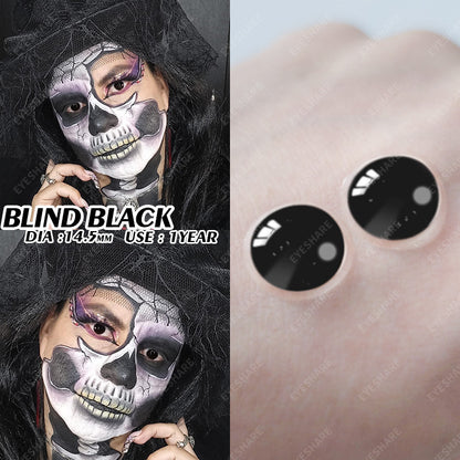 Cosplay BLIND Black 14.5mm 1 Pair | 1 Year