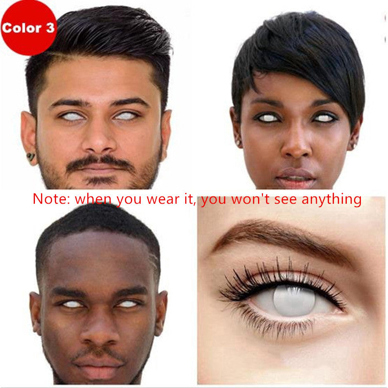 Cosplay Blind White 14.5mm 1 Pair | 1 Year