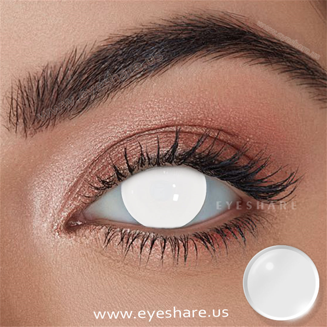 EYESHARE Cosplay Color Contact Lenses Blind White Halloween 14.5mm