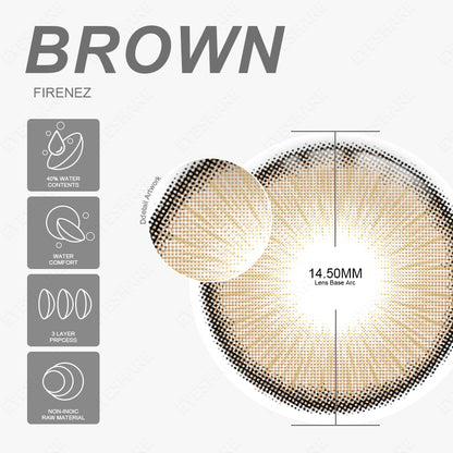 Firenze Brown 14,5 mm, 1 par | 1 año
