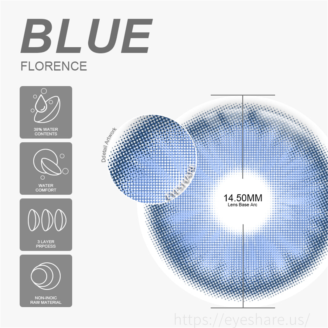 Florence Blue 14.5mm 1 Pair | 6 Months