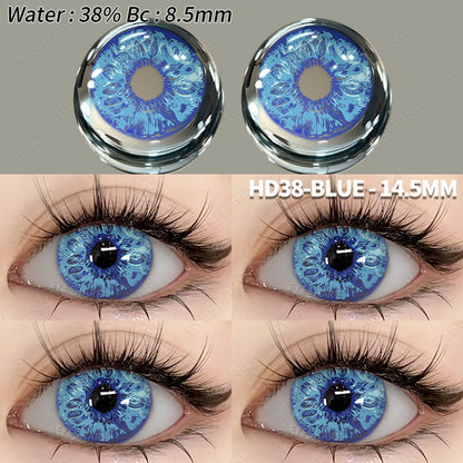 Cosplay HD38 Blue 14.5mm 1 Pair | 1 Year