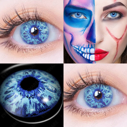 Cosplay HD38 Blue 14.5mm 1 Pair | 1 Year