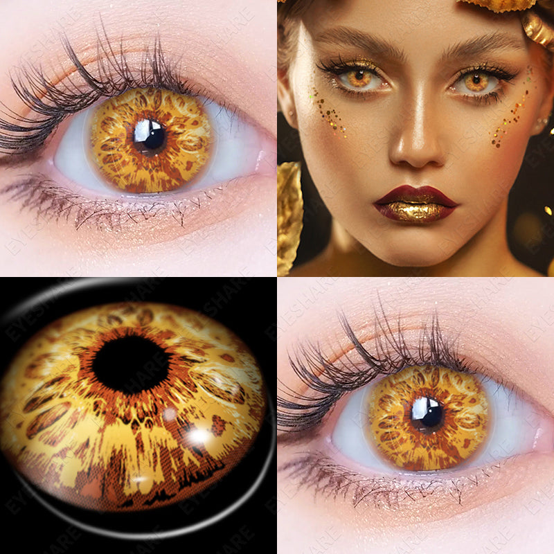 Cosplay HD38 Yellow 14.5mm 1 Pair | 1 Year