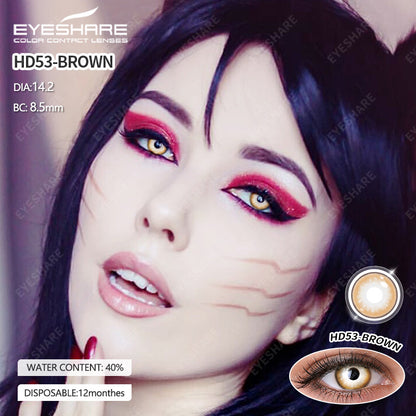 Cosplay HD53 Marrón 14,2 mm 1 par | 1 año