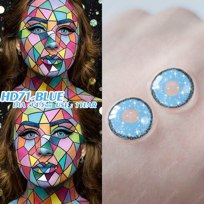 Cosplay HD71 Azul 14,5 mm 1 par | 1 año