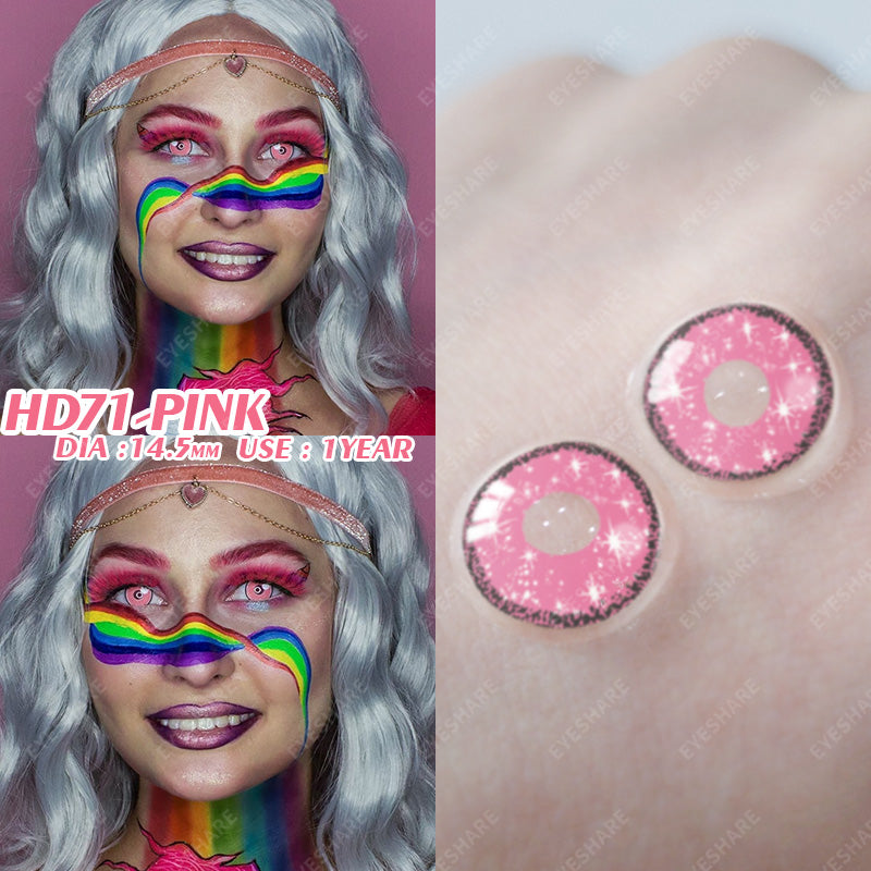 Cosplay HD71 Rosa 14,5 mm 1 par | 1 año