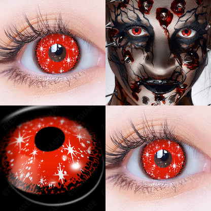 Cosplay HD71 Red 14.5mm 1 Pair | 1 Year