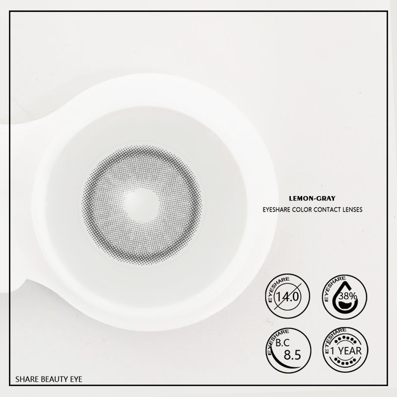Lemon Gray 14.0mm 1 Pair | 1 Year