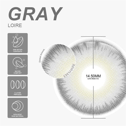 Loire Gray 14.5mm 1 Pair | 6 Months
