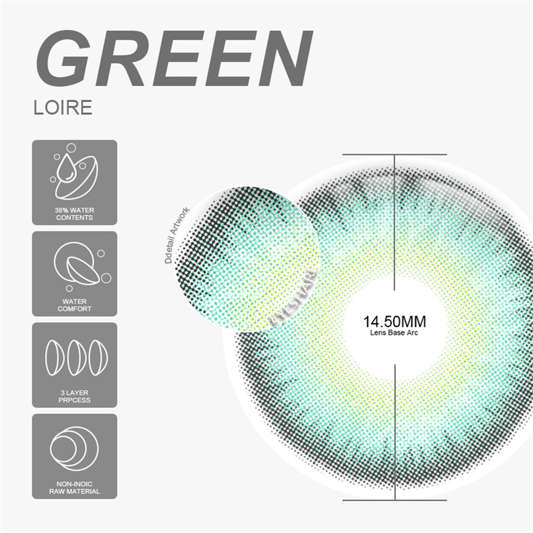 Loire Green 14.5mm 1 Pair | 6 Months