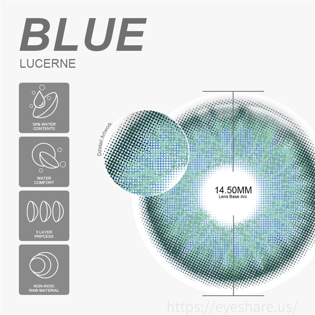 Lucerne Blue 14.5mm 1 Pair | 6 Months
