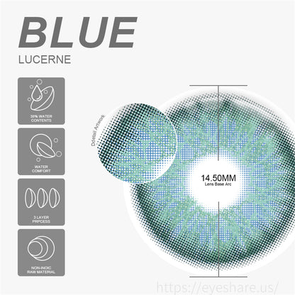 Lucerne Blue 14.5mm 1 Pair | 6 Months