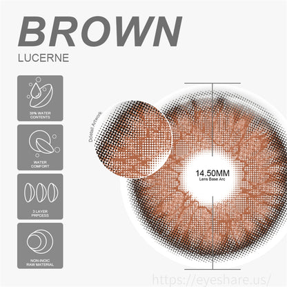 Lucerne Brown 14.5mm 1 Pair | 6 Months