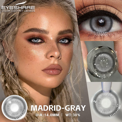 Cosplay Madrid Gray 14.0mm 1 Pair | 1 Year