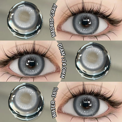 Cosplay Madrid Gray 14.0mm 1 Pair | 1 Year