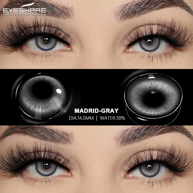 Cosplay Madrid Gray 14.0mm 1 Pair | 1 Year