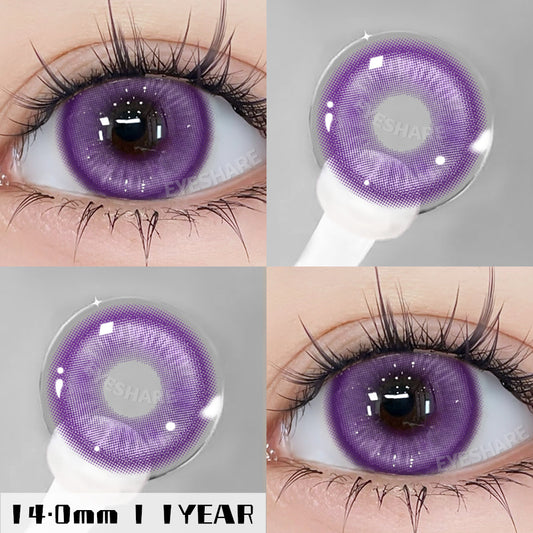 Cosplay Madrid Purple 14.0mm 1 Pair | 1 Year