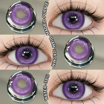 Cosplay Madrid Purple 14.0mm 1 Pair | 1 Year