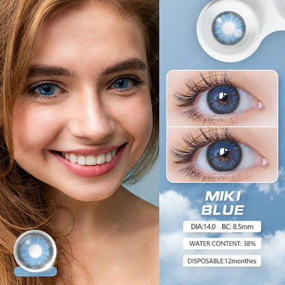 Miki Blue 14.0mm 1 Pair | 1 Year