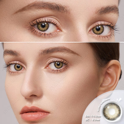 Miki Brown 14.0mm 1 Pair | 1 Year