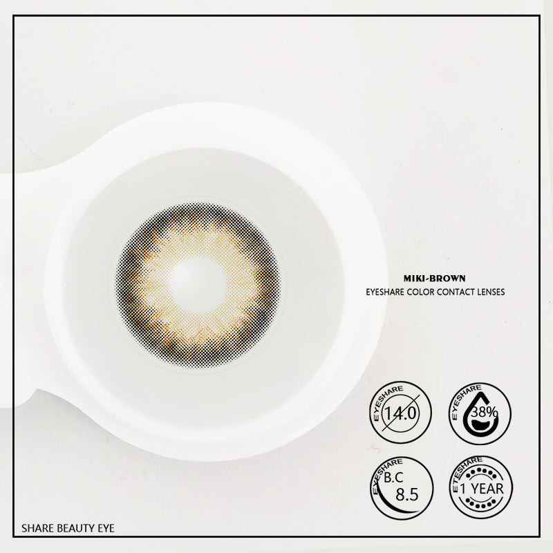 Miki Brown 14.0mm 1 Pair | 1 Year