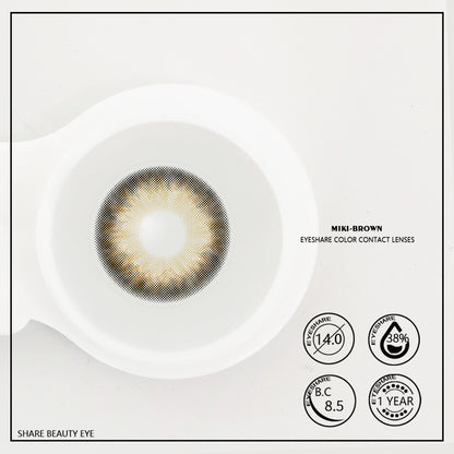 Miki Brown 14.0mm 1 Pair | 1 Year