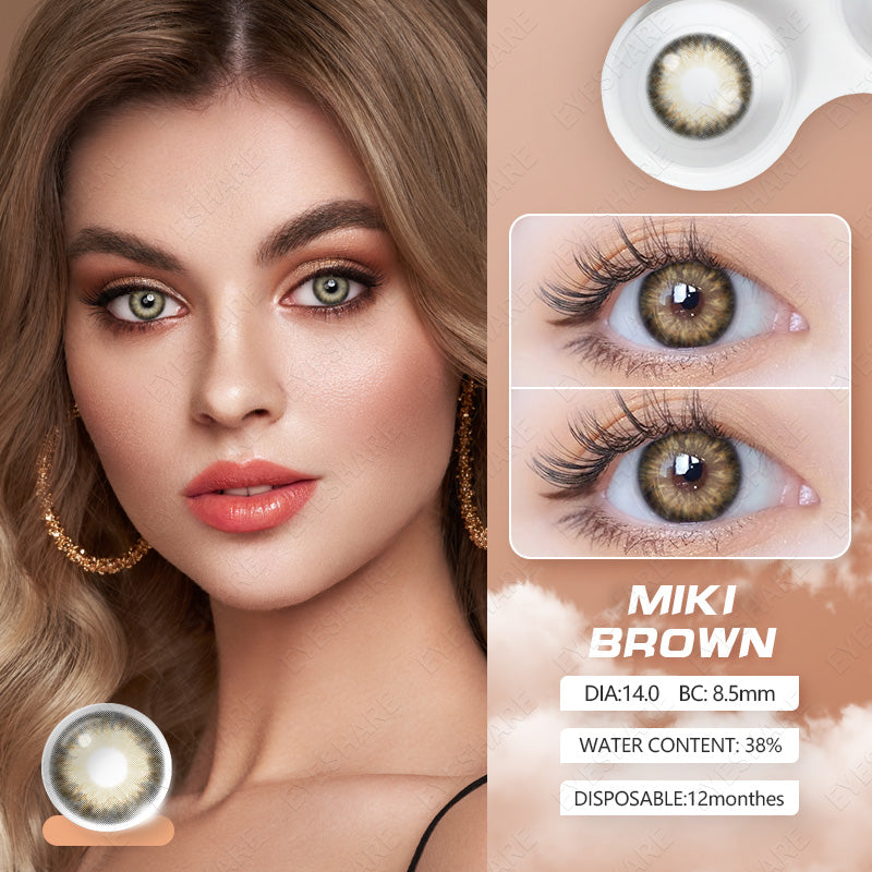 Miki Brown 14.0mm 1 Pair | 1 Year