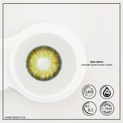 Miki Green 14.0mm 1 Pair | 1 Year