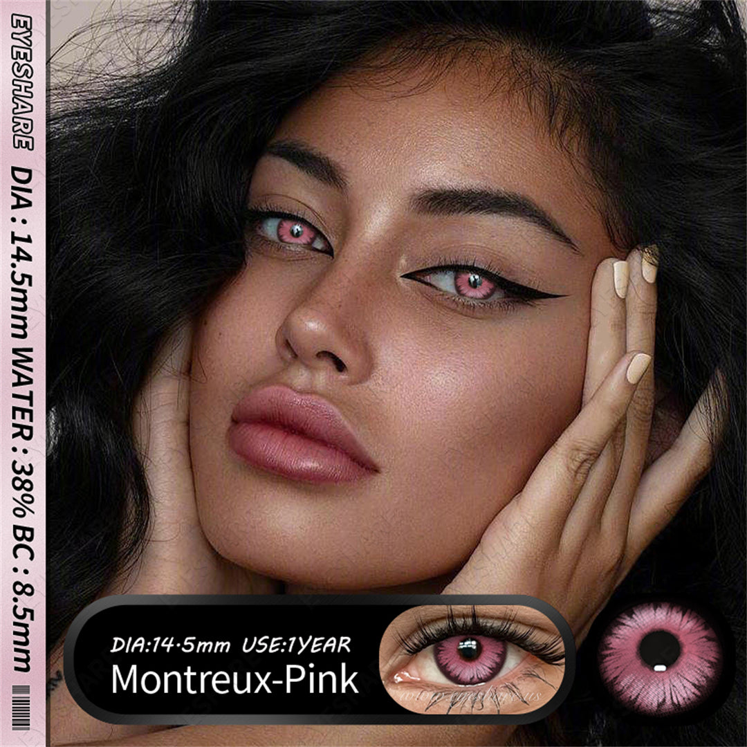 EYESHARE Anime Color Contact Lenses Montreux Pink Halloween