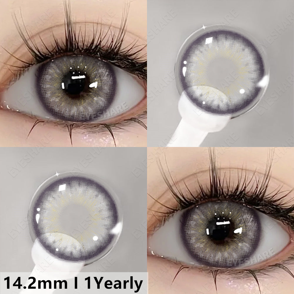 Myakhie Violet Gray 14.2mm 1 Pair | 1 Year – eyeshare official